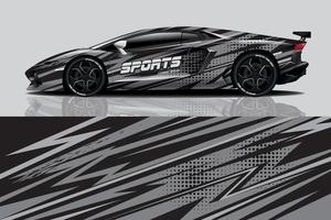 Car wrap graphic racing abstract background for wrap and vinyl sticker vector