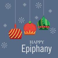 Vector illustration of a Background for Happy Epiphany.