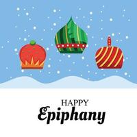 Vector illustration of a Background for Happy Epiphany.