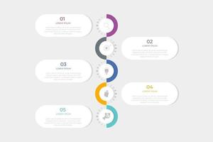 business infographic vector template with 5 steps