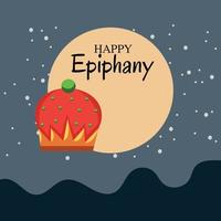 Vector illustration of a Background for Happy Epiphany.