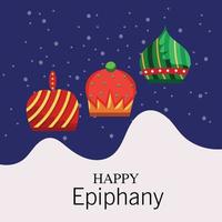 Vector illustration of a Background for Happy Epiphany.