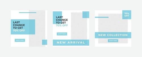 Fashion sale social media post template. vector