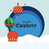 Vector illustration of a Background for Happy Epiphany.