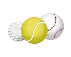 set of sports balls icons vector