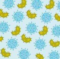 Pattern background with microorganisms vector