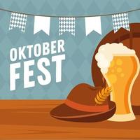 banner de celebración de cerveza oktoberfest vector