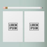 Modern stationery mock-up template vector