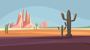 paisaje del desierto de arizona vector