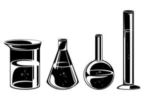 Set of different flasks vector