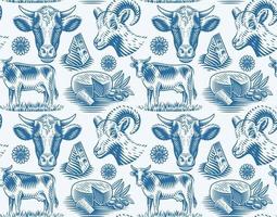 Vector seamless pattern for a cheese theme