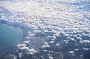 vista aerea de las nubes foto