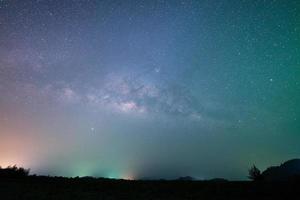 Colorful starry sky photo