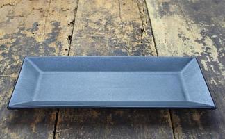 Empty rectangular plate photo