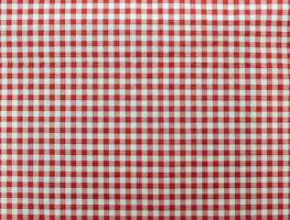 Red checkered tablecloth background photo