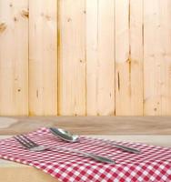 Silverware on a napkin photo