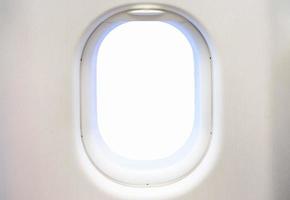 Airplane window from inside photo
