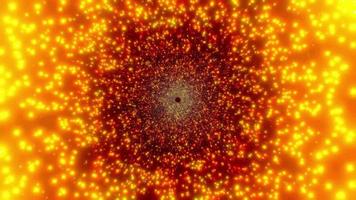 Glowing orange particles 3d illustration kaleidoscope design for background or wallpaper photo