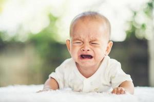 Baby boy crying photo