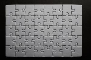 Jigsaw puzzle white color photo