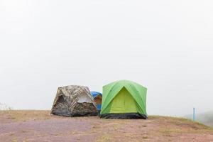 Tents on the lawn in Thailand photo