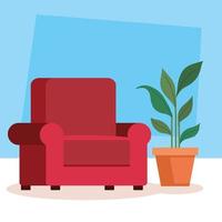 living room home place with couch vector