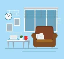 living room home place with couch vector