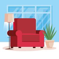 living room home place with couch vector