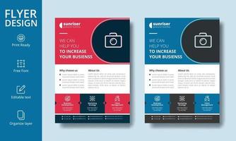 Modern Corporate Business Flyer or Leaflet Design with Organized Layer