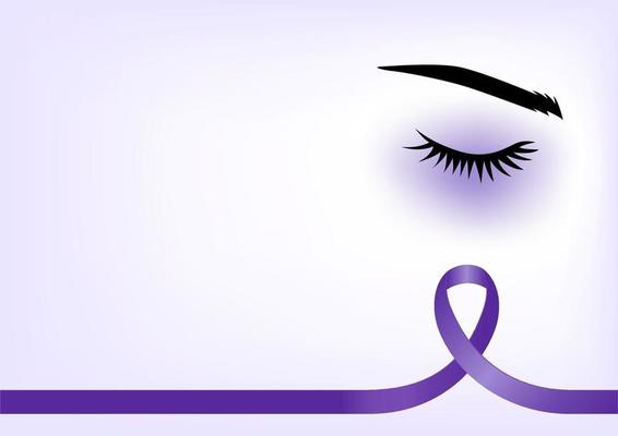 Awareness Ribbon Background With Eye