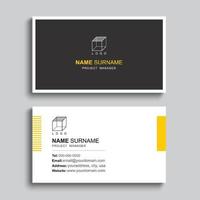 Minimal business card print template design. Simple clean layout. vector