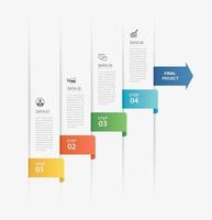 4 data infographics timeline tab paper index template. Vector illustration abstract background. Can be used for workflow layout, business step, banner, web design.