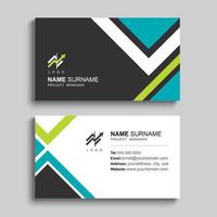 Minimal business card print template design. vector