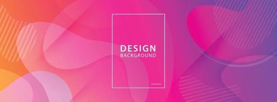 Fluid shape banner design background. Liquid geometric gradient template. vector