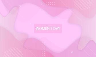 cartel del día internacional de la mujer en fondo rosa vector
