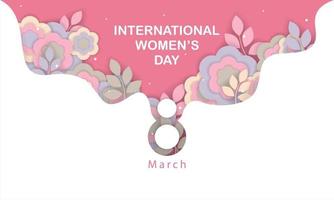 International Women's Day Concept Illustration with Flowers vector