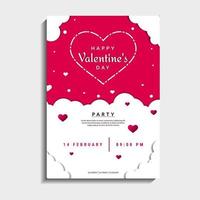 Valentine's Day Party Card vector