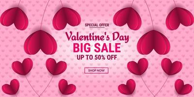 Valentine's day special offer sale vector