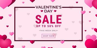 Valentine Day sale background vector