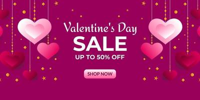 Valentine's day sale background vector