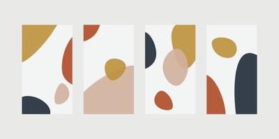 Trendy abstract universal template with nature concept for social media stories vector
