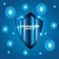 Coronavirus campaign background vector