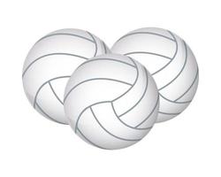 volleyballs equipment icons vector