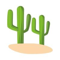 cactus mexican plant isolated icon vector