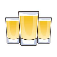 tequila drinks isolated icon vector