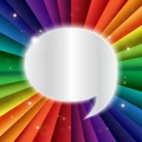 banner de vacaciones de celebración de arco iris de vector brillante