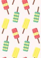 Vector seamless pattern from ice-creams