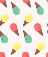 Vector seamless pattern from ice-creams