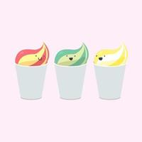 vector conjunto de helados