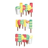 Vector set of ice-creams